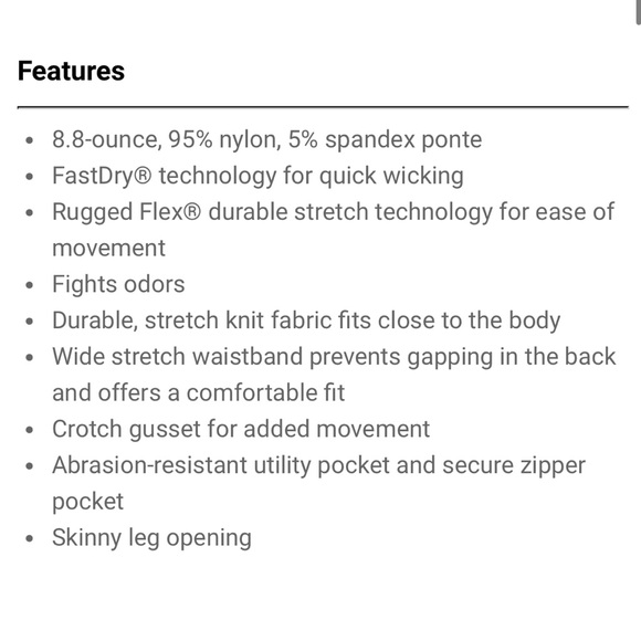 Carhartt Black Force Fitted Lightweight Utility Leggings Size XS EUC - Picture 16 of 16